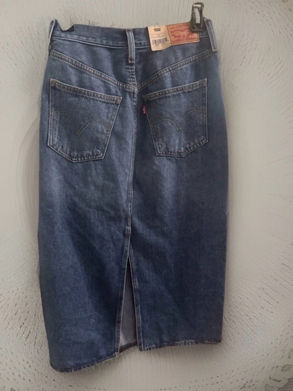 Levi's Blue Denim High-Waist Jeans with Leather Patch